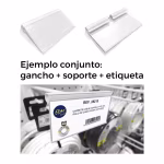 EDM SOPORTE ETIQUETA PLASTICO GANCHO